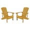 Flash Furniture Yellow Poly Resin Adirondack Chair 2PK 2-JJ-C14501-YLW-GG - alternate 3